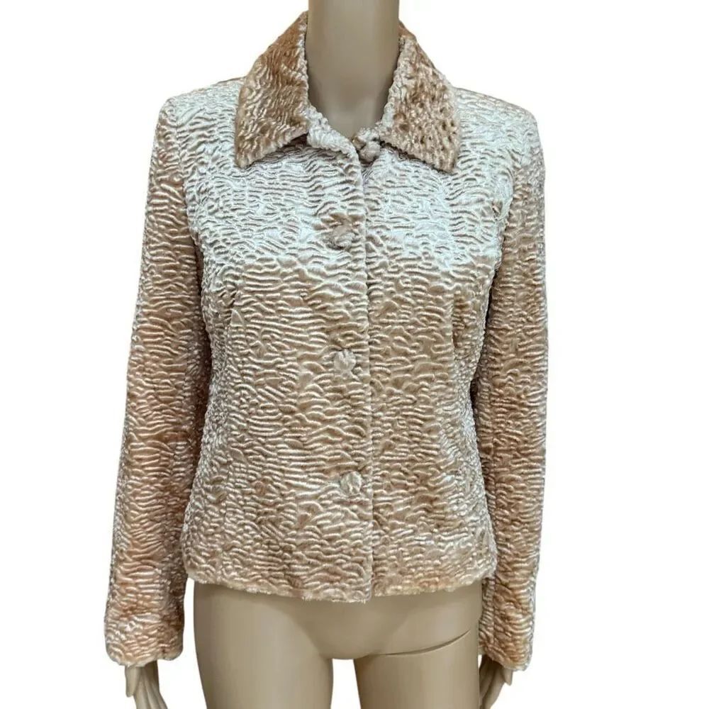 Pantology vintage Persian lamb faux fur coat/jacket size 6